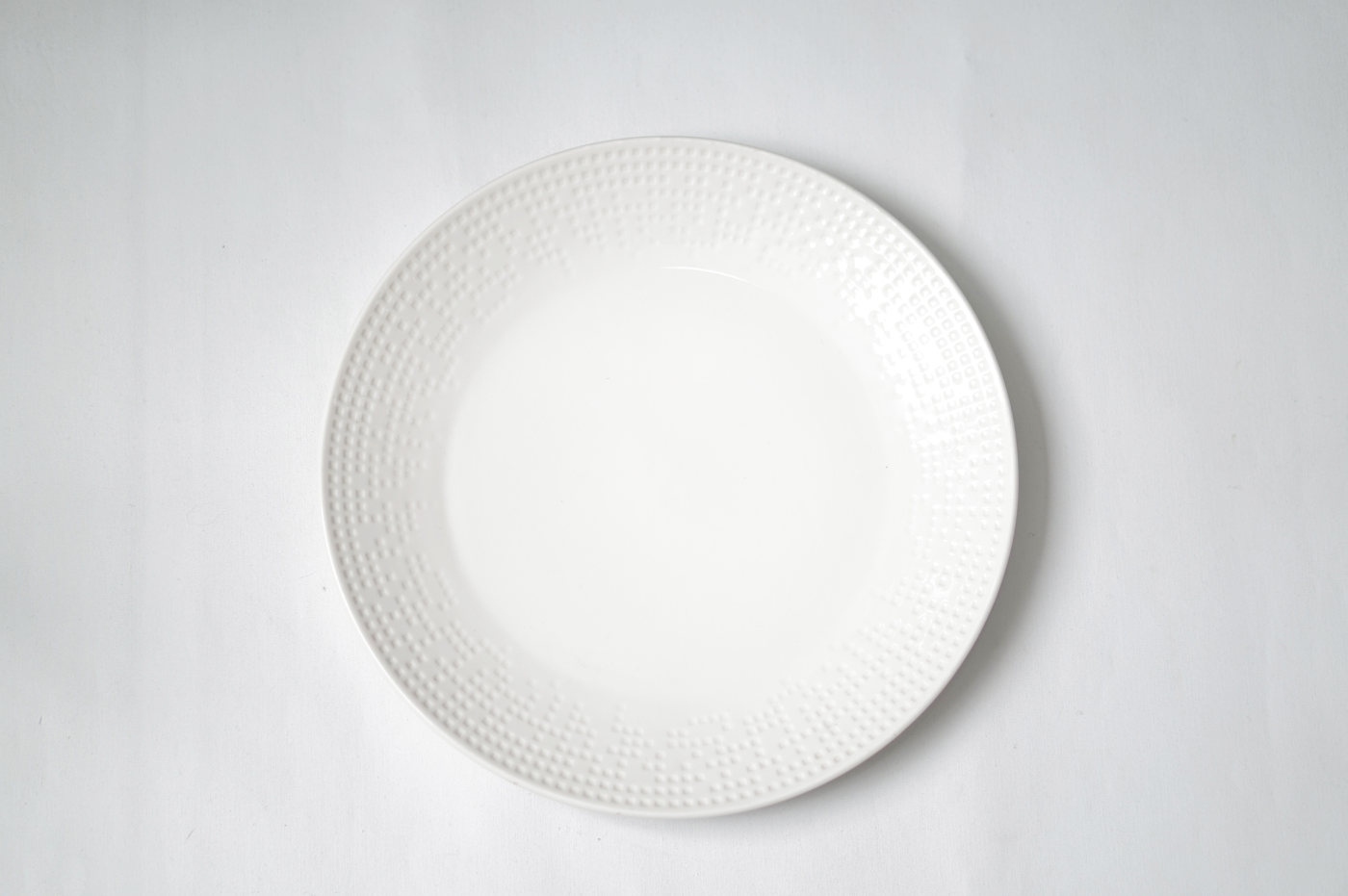 PLATO LOZA GRANDE BLANCO DISEÑO TEXTURA
