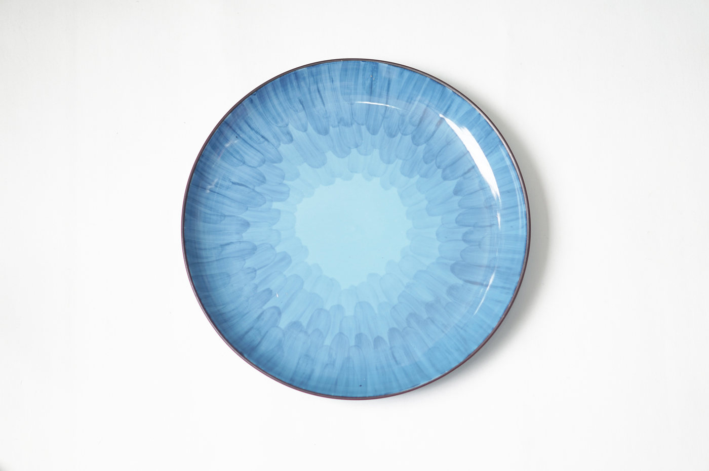 PLATO LOZA GRANDE AZUL DISEÑO