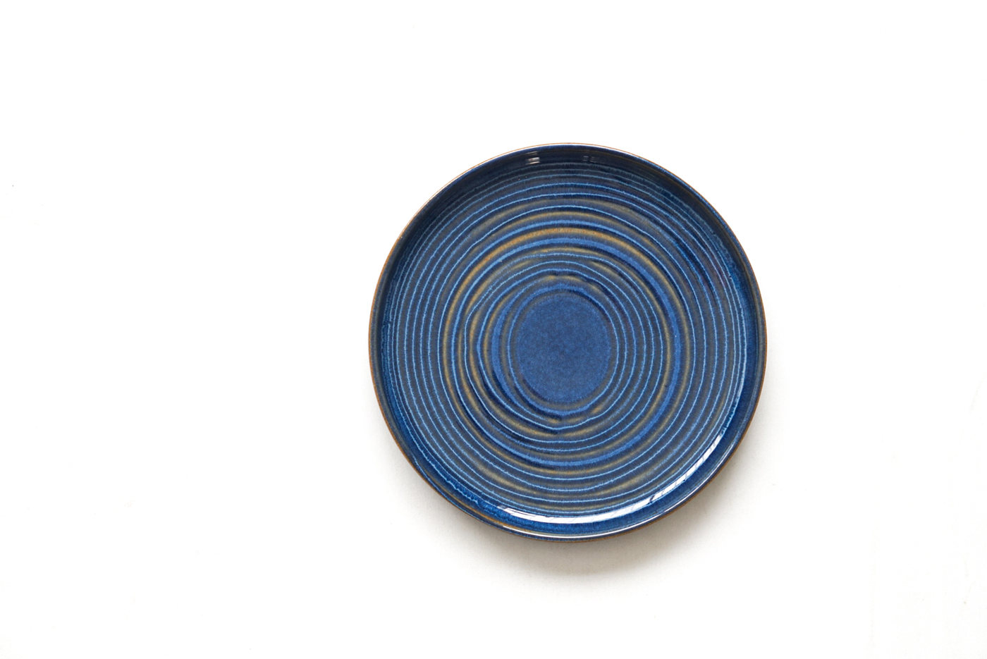 PLATO LOZA MEDIANO AZUL TEXTURA