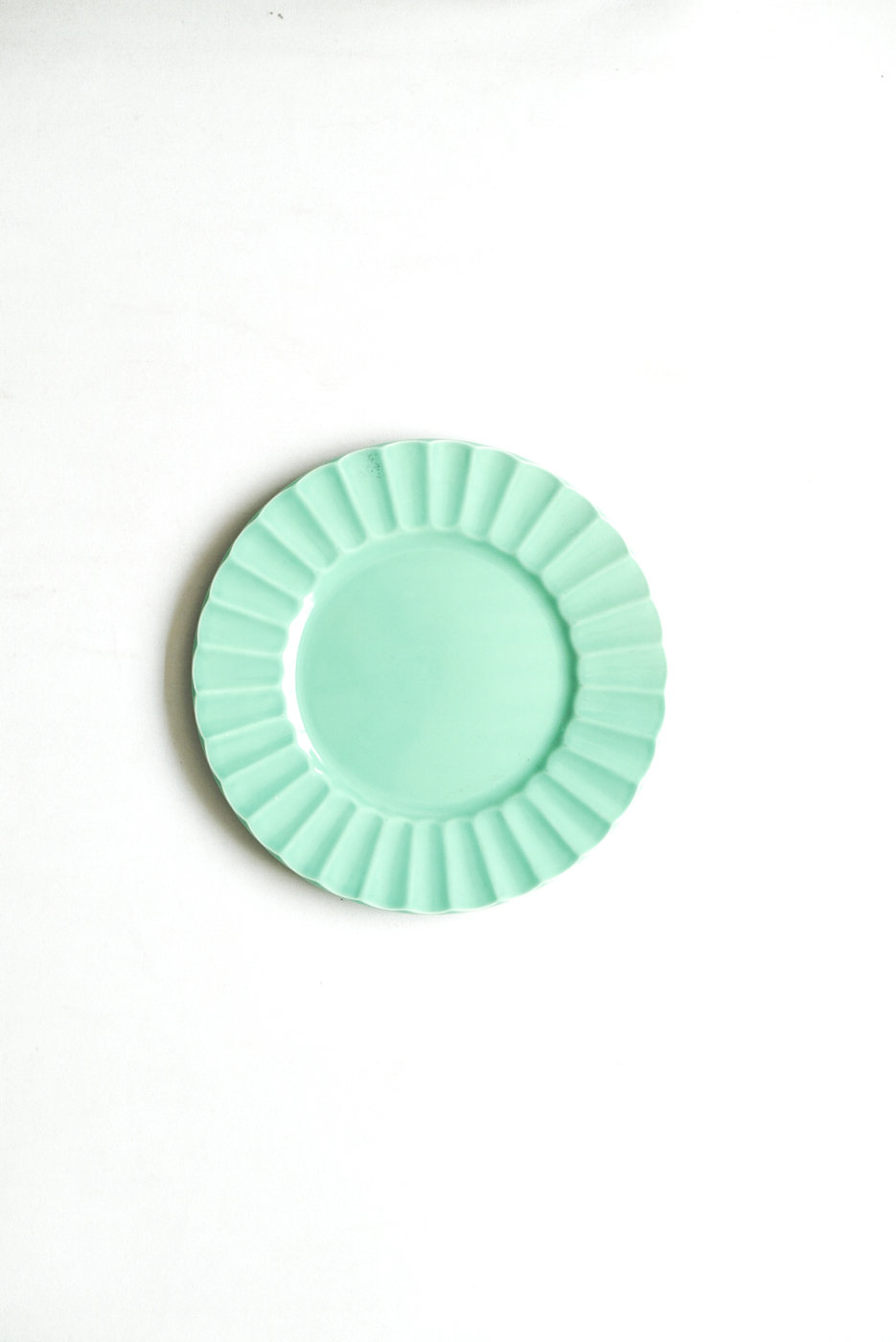 PLATO LOZA MEDIANO VERDE CON BORDE