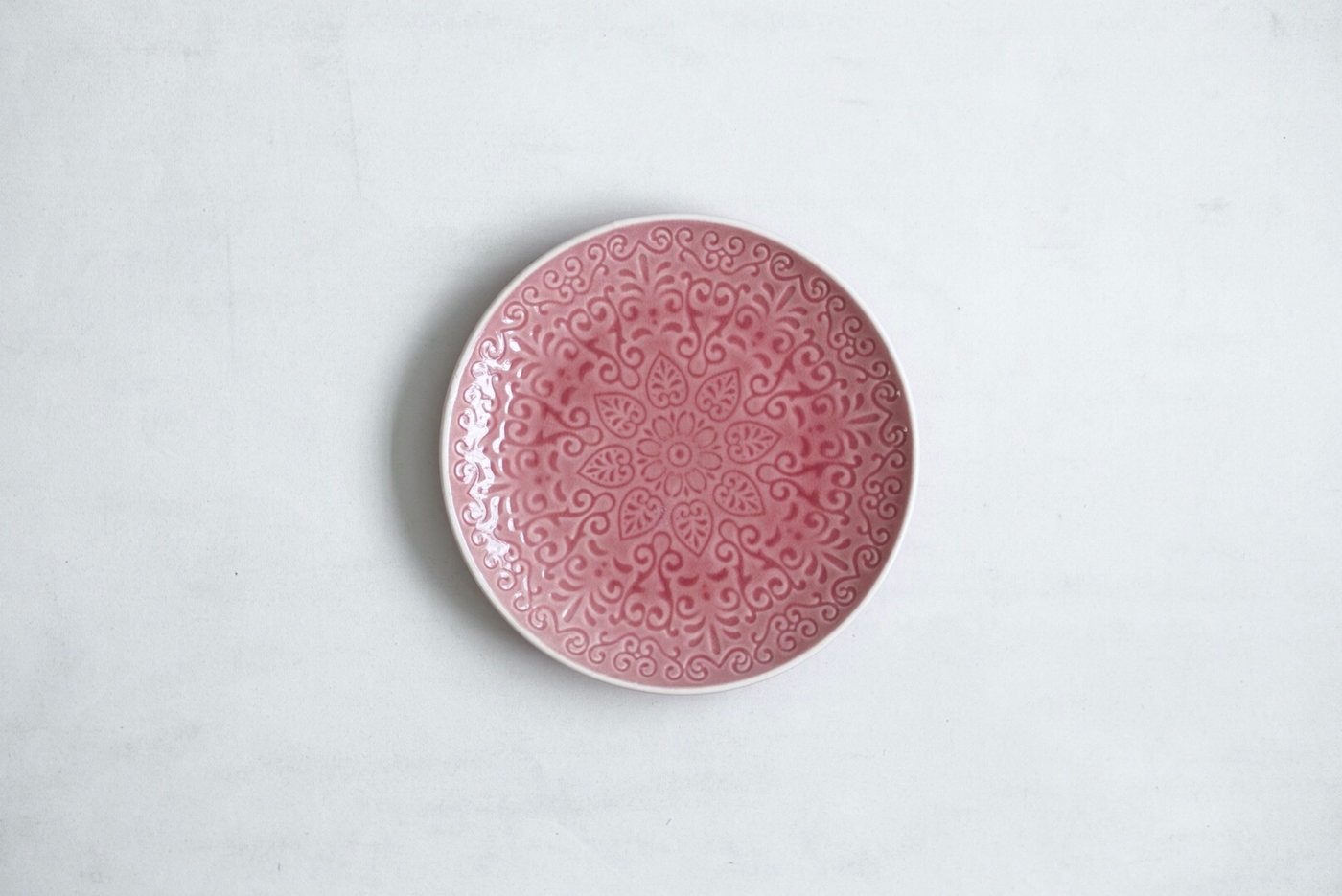 PLATO LOZA MEDIANO ROSA DISEÑO