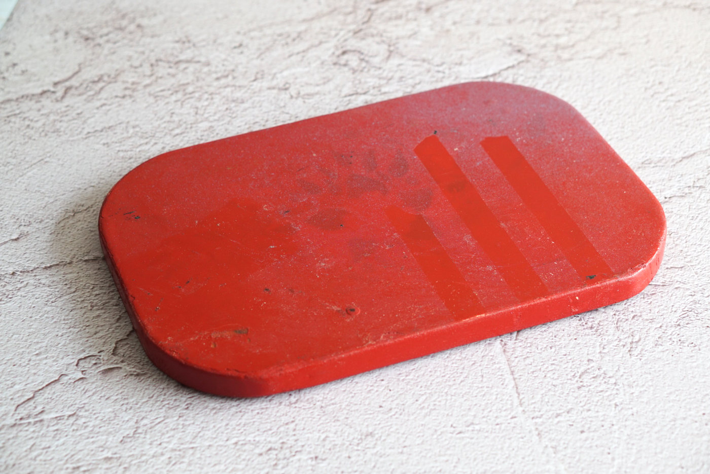 TABLA MADERA GRANDE ROJA