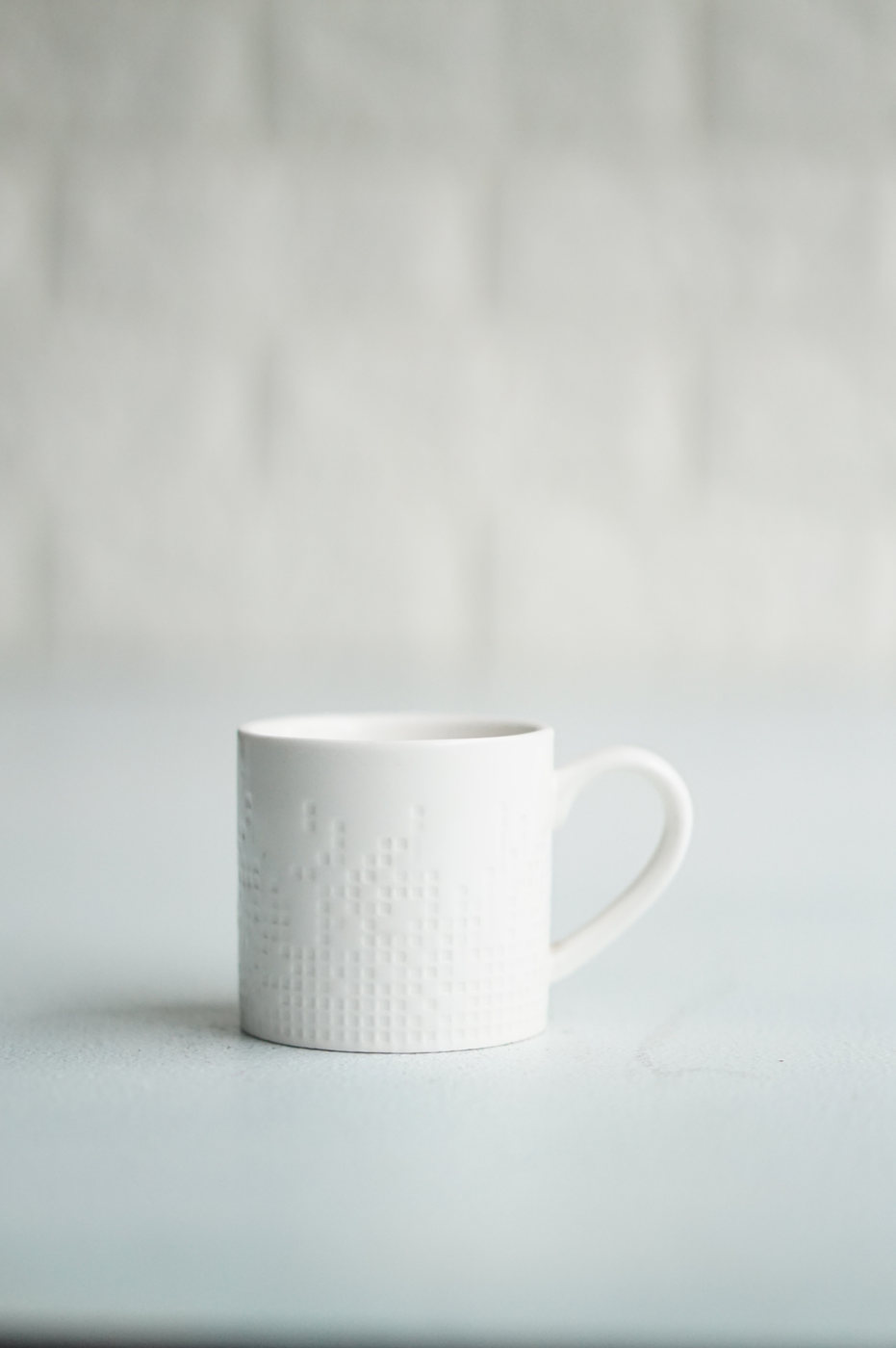 TAZA LOZA PEQUEÑA TEXTURA BLANCA