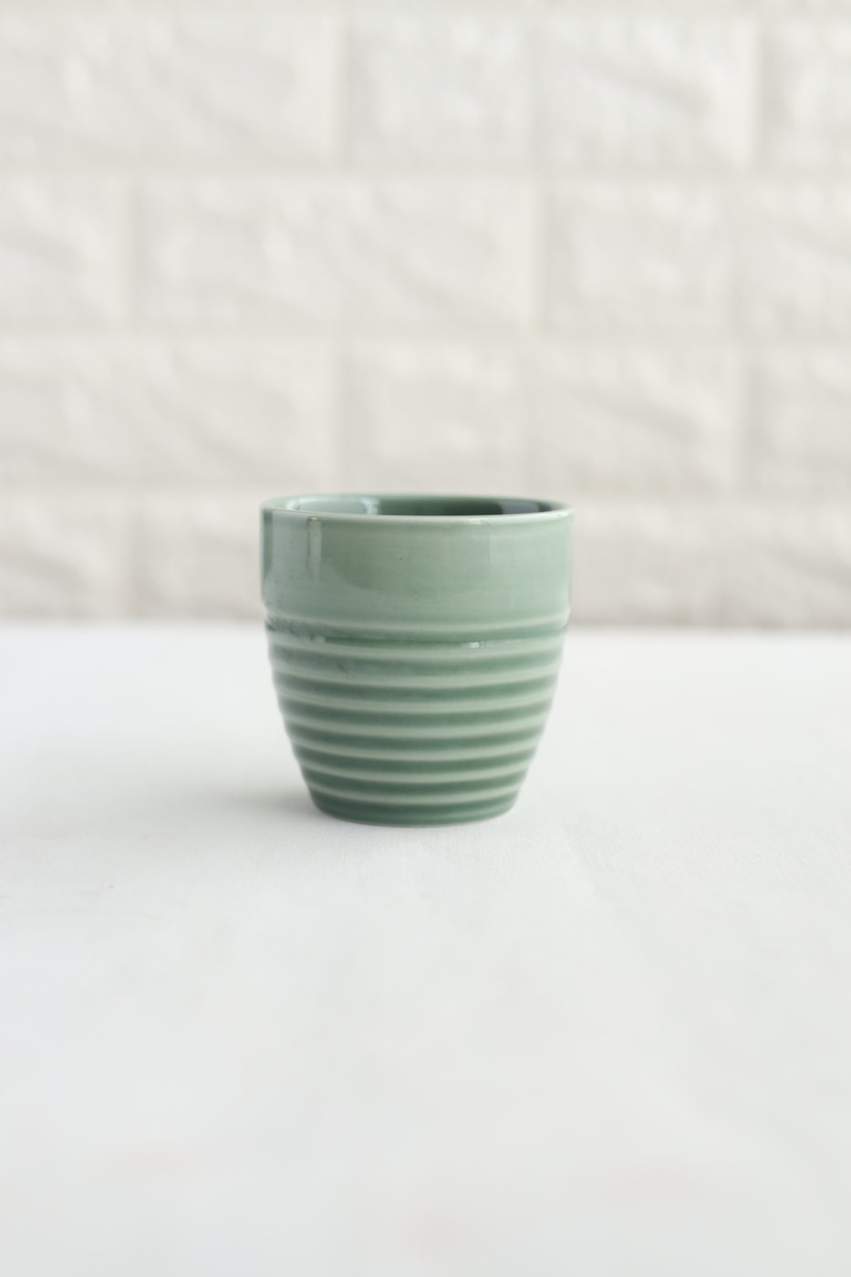 TAZA LOZA PEQUEÑA TEXTURA VERDE