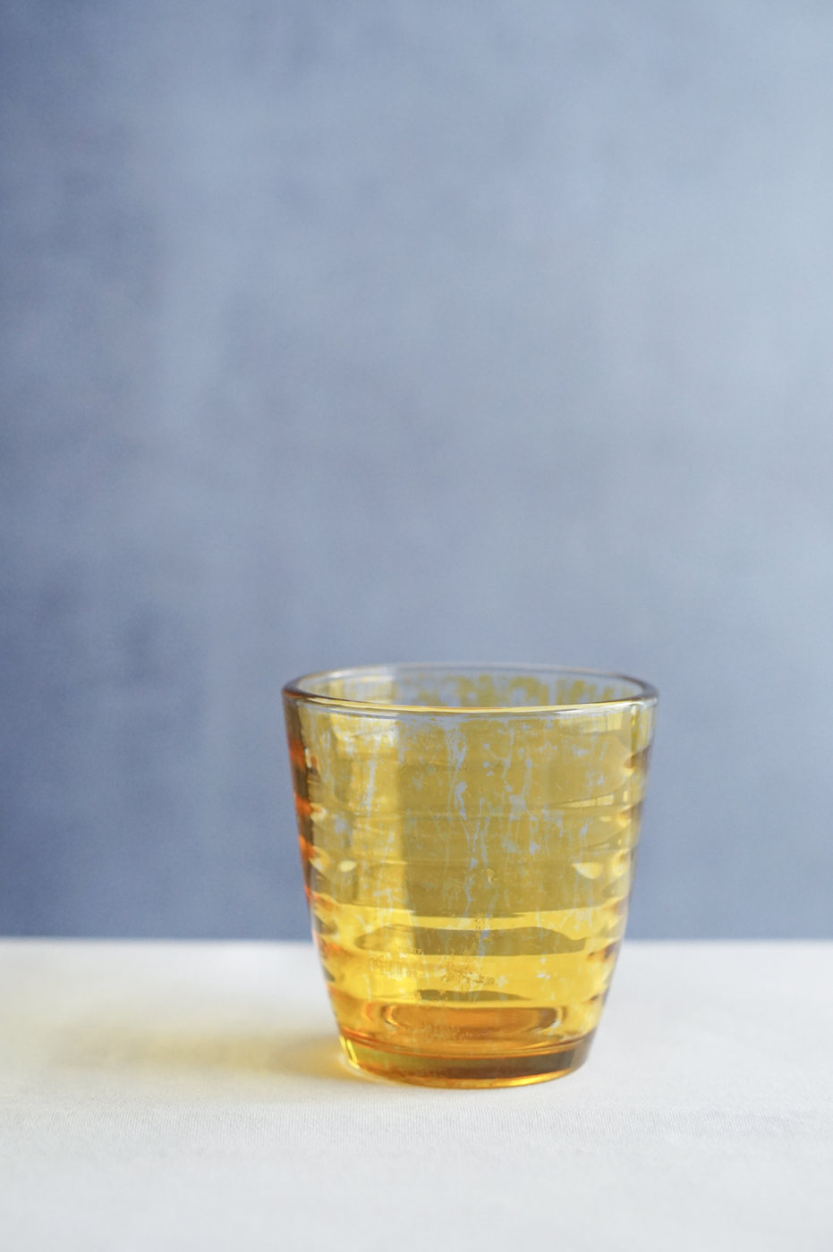 VASO VIDRIO MEDIANO AMARILLO DISEÑO