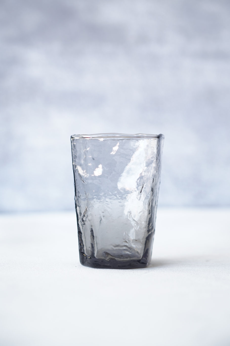 VASO VIDRIO GRANDE GRIS TEXTURA